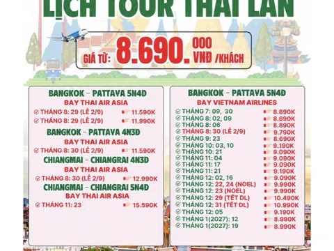 Sức hút từ các tour du lịch Thái Lan trong mùa lễ hội tại Hoàng Việt Travel