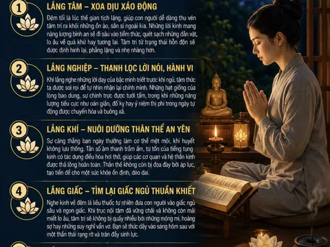 5 tác dụng nghe kinh về đêm