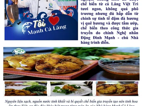 Nhà hàng Mạnh Cá Lăng: Tinh hoa ẩm thực Việt