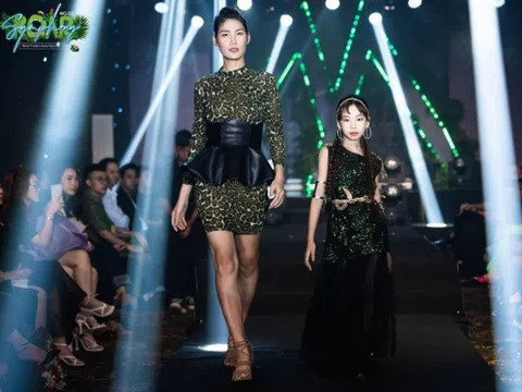 Mẫu nhí Phạm Thủy Tiên tự tin catwalk cùng sàn diễn với siêu mẫu Ngọc Anh