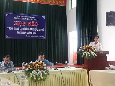 Quảng Ngãi: Thông tin sự cố gãy dầm cầu An Phú trong lúc thi công