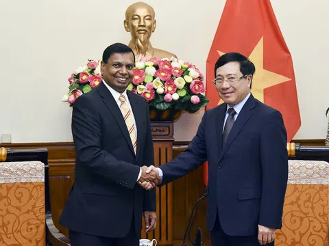 Phó Thủ tướng Phạm Bình Minh tiếp Đại sứ Sri Lanka